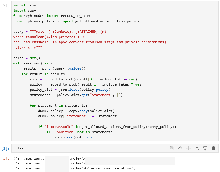 Example output