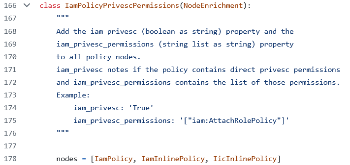 Enrichment code snippet