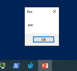 Message box spawned