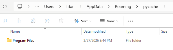 Cache files created
