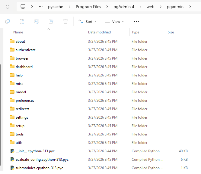 Cache files created