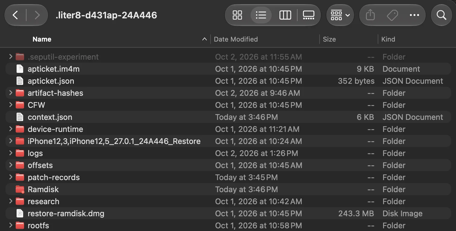 Directory of custom extracted device firmware
